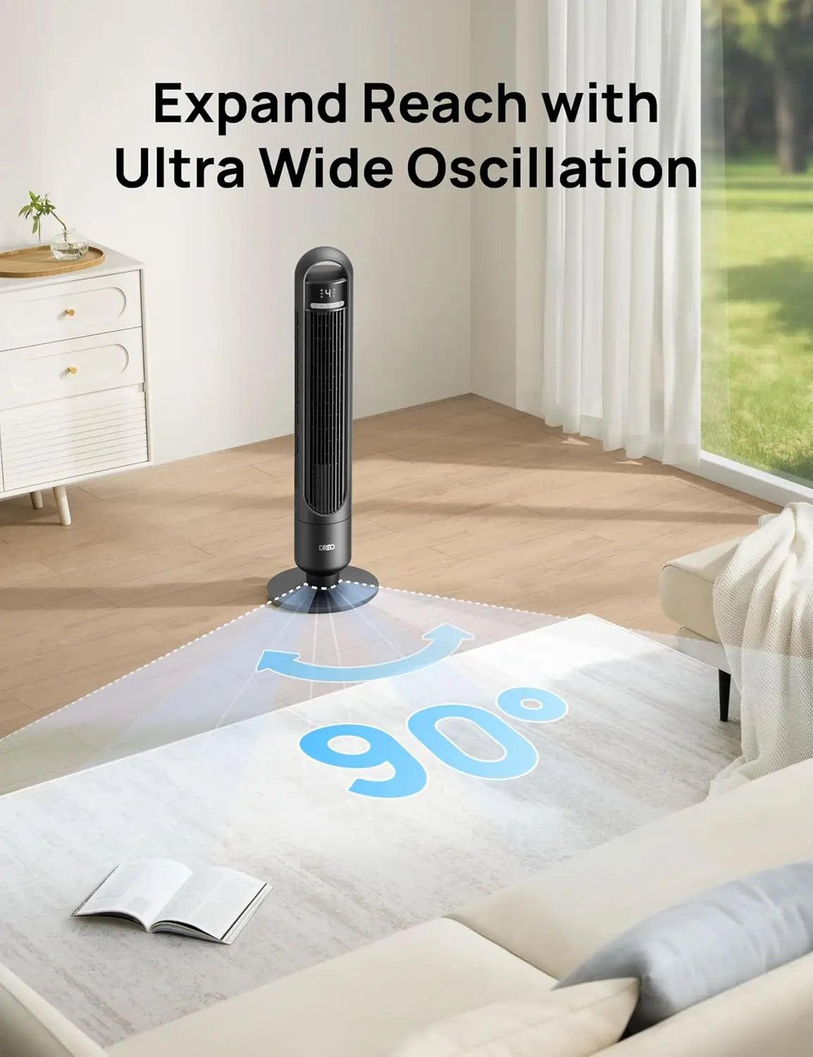 DREO Whispering Breeze Tower Fan
